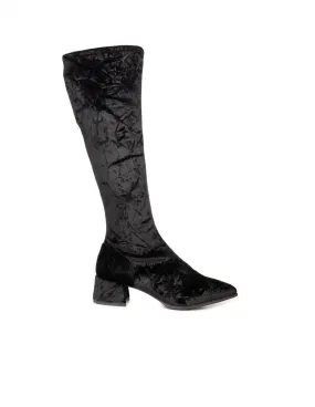 Botas Altas Terciopelo Negras PERA LIMONERA