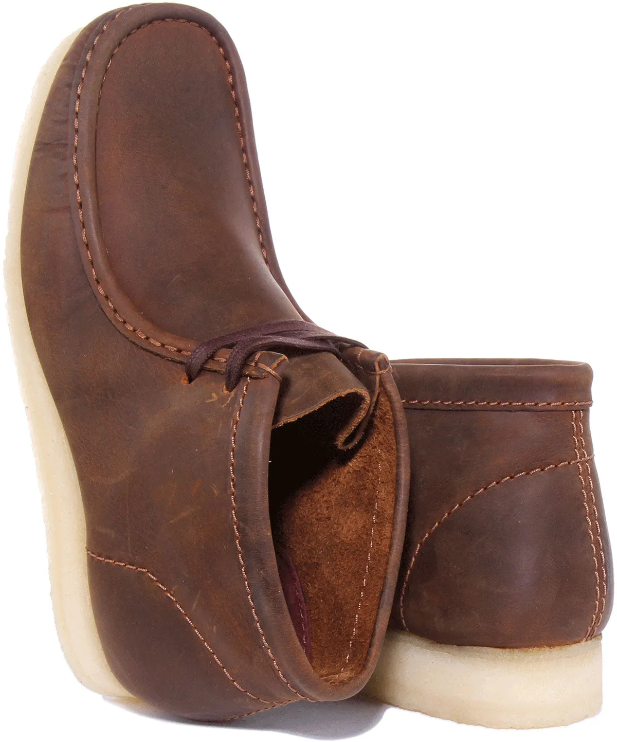 Clarks Originals Wallabee Botines de ante de 2 ojales para hombre en negro