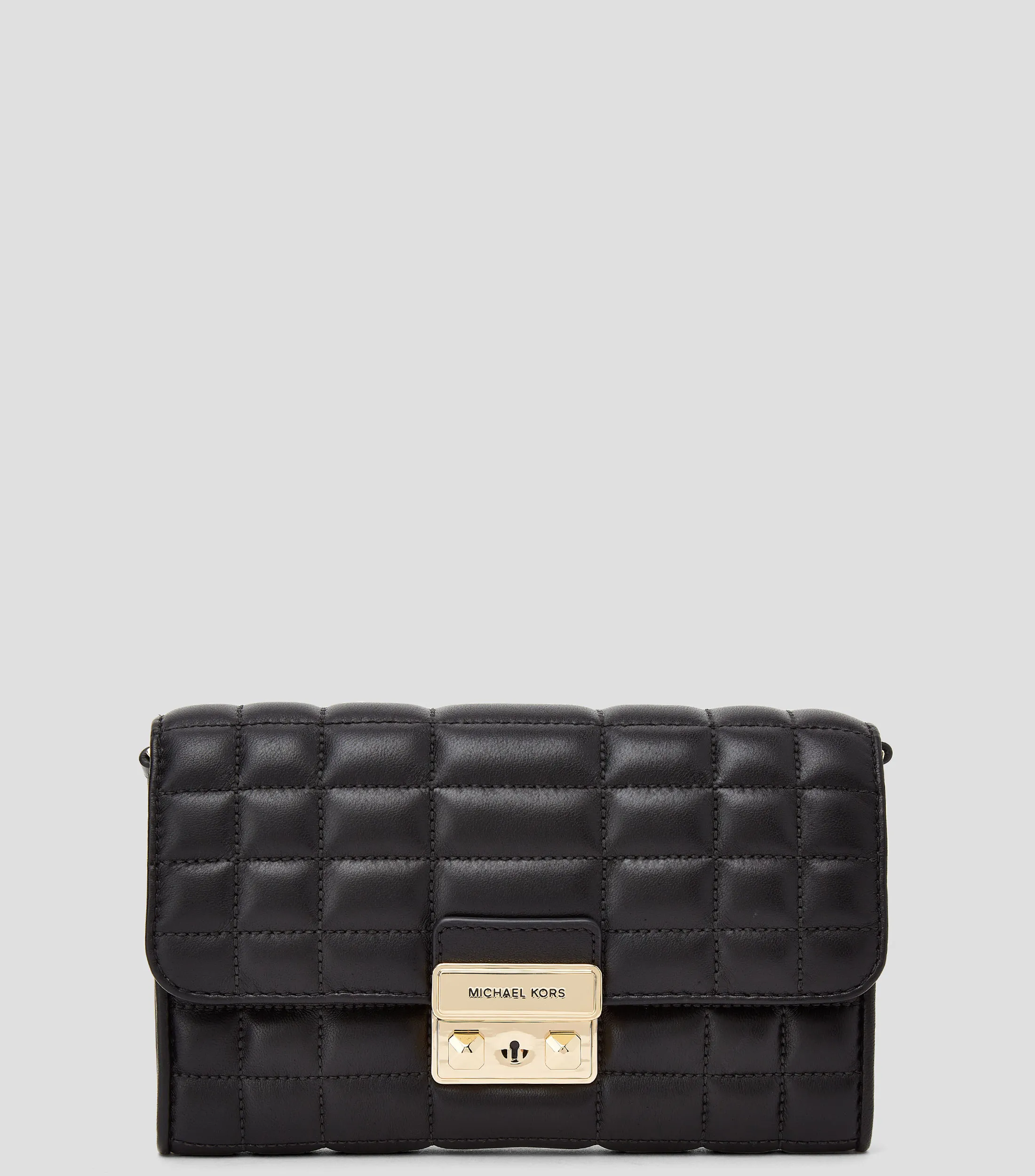 Michael Kors Bolso crossbody Negro en piel Tribeca capitonado Mujer
