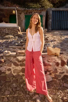 Phila. Pantalón de algodón con cinturón