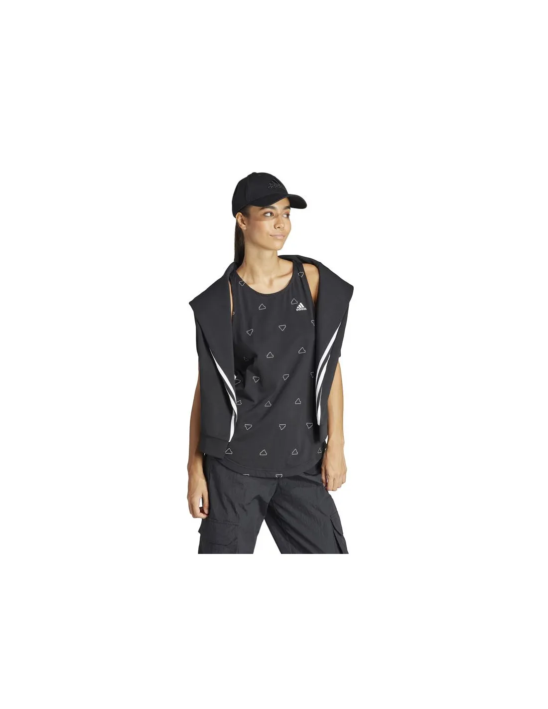 Top adidas Monogram Mujer Negro